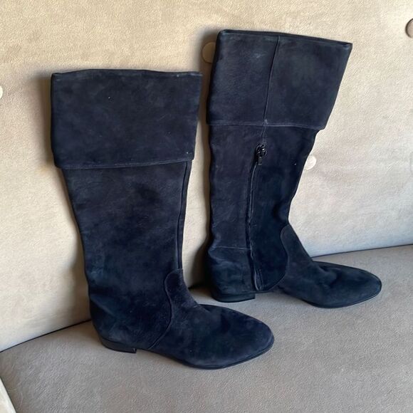 Antonio Melani “Gable” Black Suede Tall Boots sz 6 - Picture 1 of 11